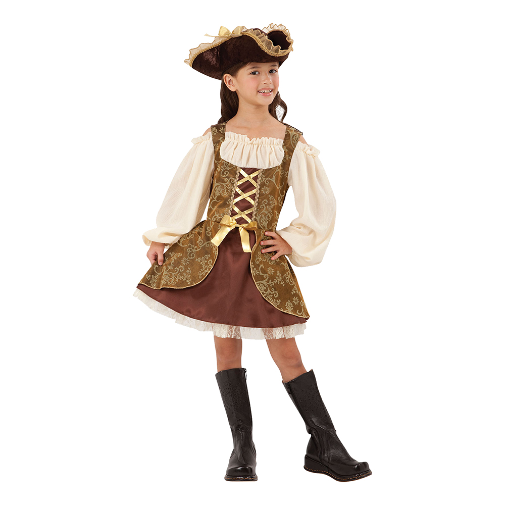 Maskeradkläder Barn - Piratflicka Guld Maskeradkläder Barn - Piratflicka Guld