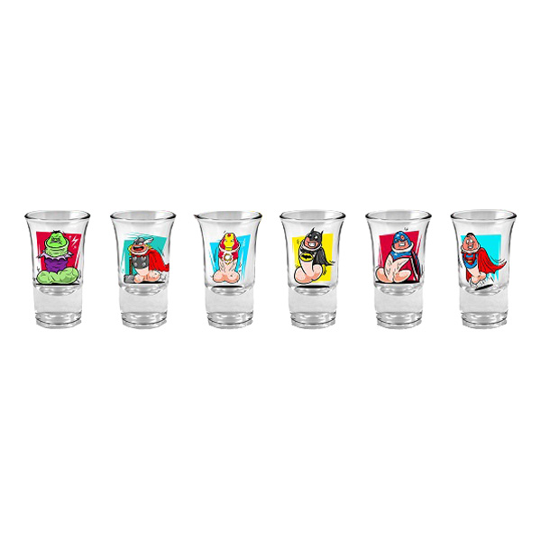 Shotglas Superhjältesnoppar Shotglas Superhjältesnoppar