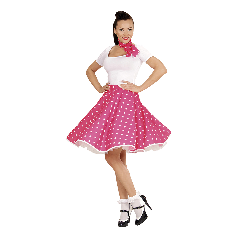 Maskeradkläder Vuxna - 50-tals Kjol Rosa - One size Maskeradkläder Vuxna - 50-tals Kjol Rosa - One size