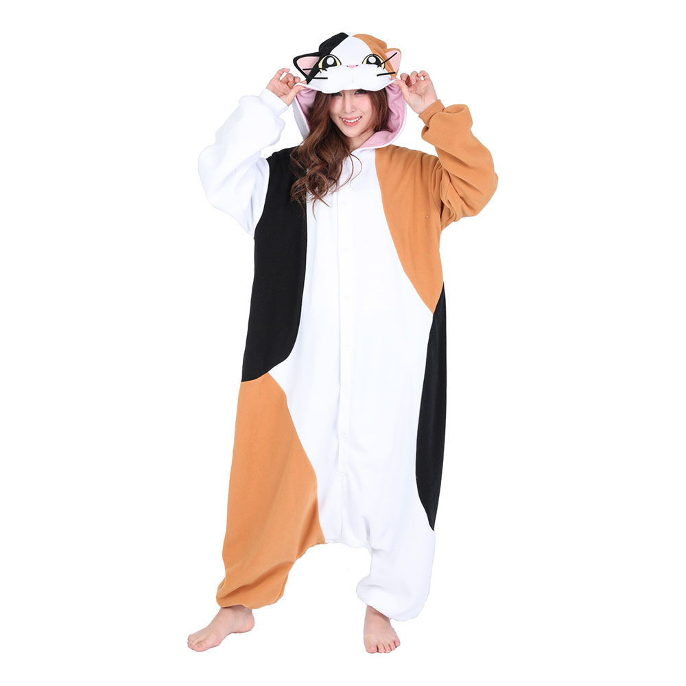 Maskeradkläder Vuxna - Calico Cat Kigurumi - Medium Maskeradkläder Vuxna - Calico Cat Kigurumi - Medium