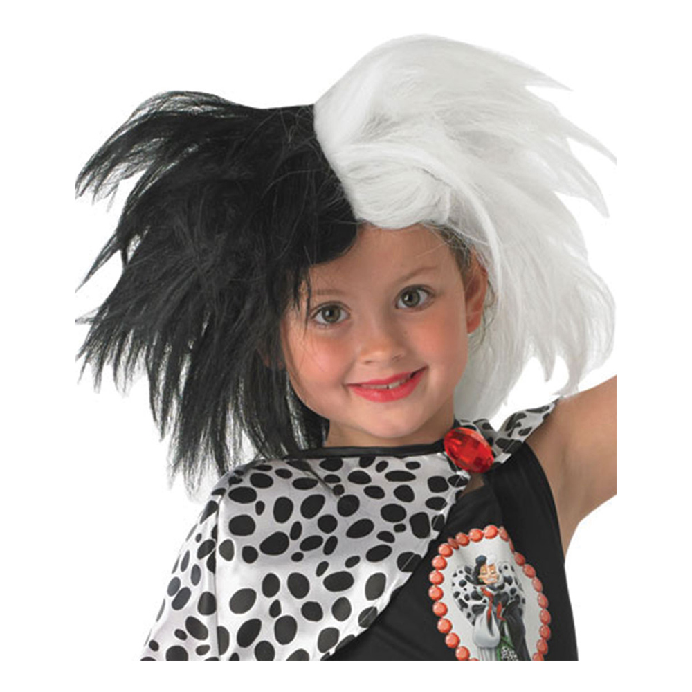 Cruella De Vil Barn Peruk - One size Cruella De Vil Barn Peruk - One size