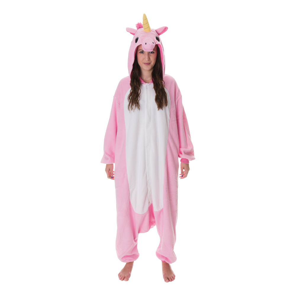 Maskeradkläder Vuxna - Rosa Enhörning Kigurumi - X-Small Maskeradkläder Vuxna - Rosa Enhörning Kigurumi - X-Small