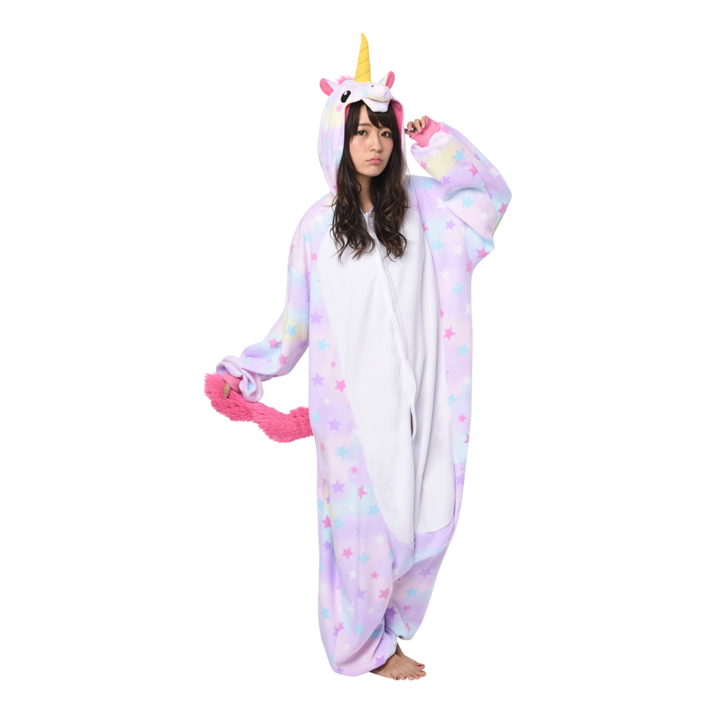 Maskeradkläder Vuxna - Enhörning Pastell Kigurumi - Medium Maskeradkläder Vuxna - Enhörning Pastell Kigurumi - Medium