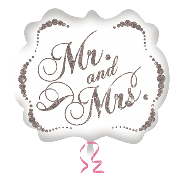 ￼Folieballong Mr & Mrs