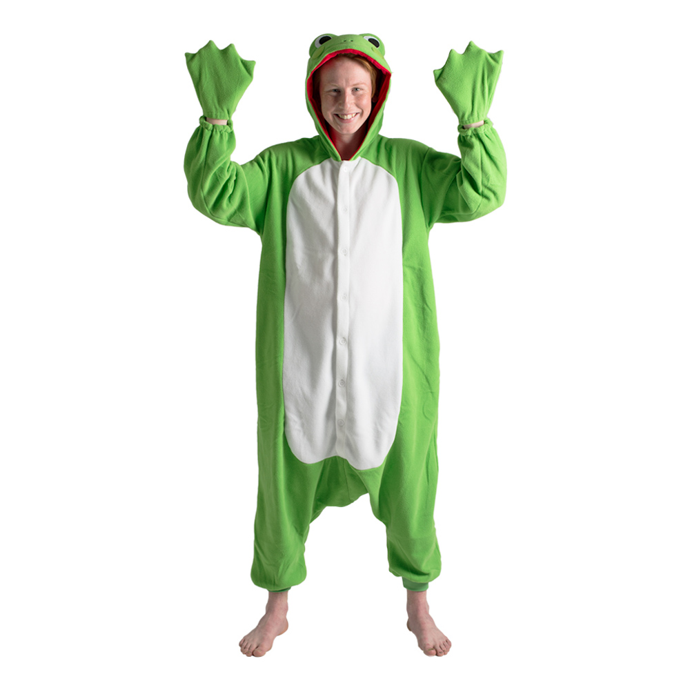 Maskeradkläder Vuxna - Groda Kigurumi - Medium Maskeradkläder Vuxna - Groda Kigurumi - Medium