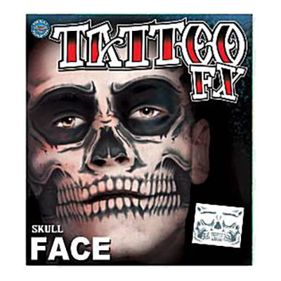 Halloween F/X Tatueringar - Skull Face