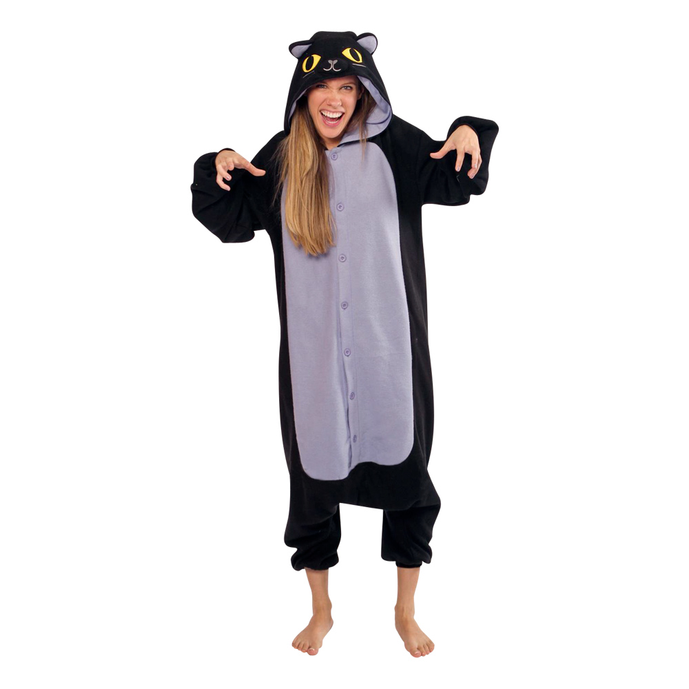 Maskeradkläder Vuxna - Midnattskatt Kigurumi - Medium Maskeradkläder Vuxna - Midnattskatt Kigurumi - Medium
