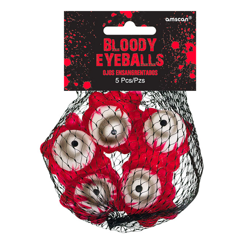 Blodiga Ögonglober av Plast - 5-pack