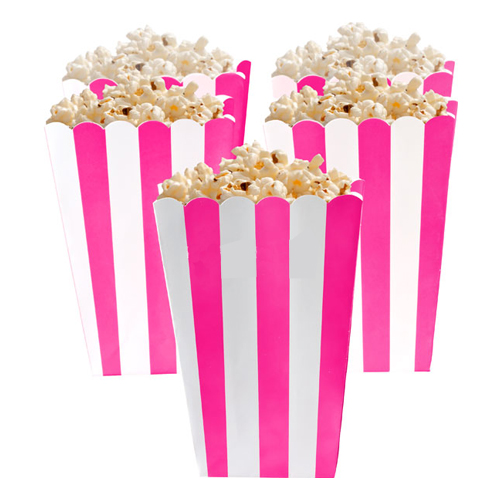 Popcornbägare - 5-pack Rosa