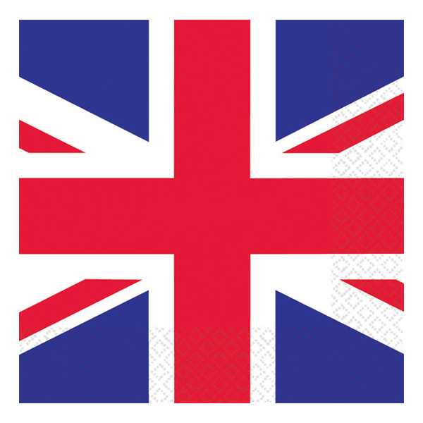 Servetter Union Jack - 16-pack