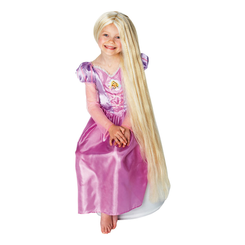Självlysande Rapunzel Barn peruk - One size Självlysande Rapunzel Barn peruk - One size