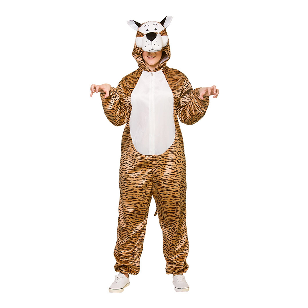 Maskeradkläder Vuxna - Tiger Jumpsuit - One size Maskeradkläder Vuxna - Tiger Jumpsuit - One size